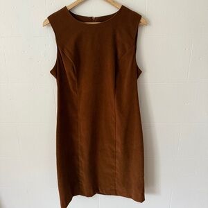 Sag Harbor Vintage Brown 90s Suede Effect Dress
